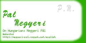 pal megyeri business card