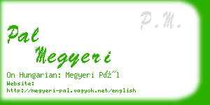 pal megyeri business card